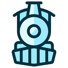 Railroad Cargo Train Icon from Ultimate Duotone Set