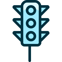 Road Traffic Lights 1 Icon from Ultimate Duotone Set