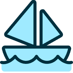 Sea Transport Sailing Boat Icon from Ultimate Duotone Set