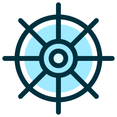 Sea Transport Wheel Boat Icon from Ultimate Duotone Set