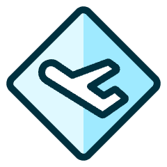 Road Sign Airport Close Icon from Ultimate Duotone Set