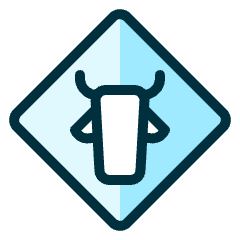 Road Sign Cattle Icon from Ultimate Duotone Set