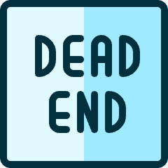 Road Sign Deadend 2 Icon from Ultimate Duotone Set