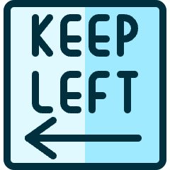 Road Sign Keep Left Icon from Ultimate Duotone Set