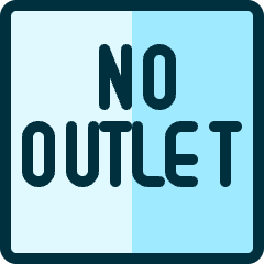 Road Sign No Outlet Icon from Ultimate Duotone Set