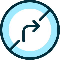 Road Sign No Right Turn Icon from Ultimate Duotone Set