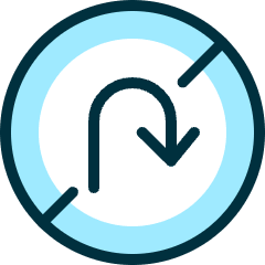 Road Sign No U Turn Icon from Ultimate Duotone Set