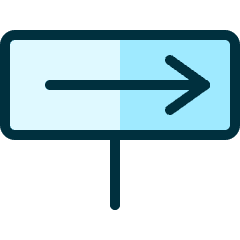 Road Sign Oneway Right Icon from Ultimate Duotone Set