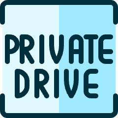 Road Sign Private Drive Icon from Ultimate Duotone Set