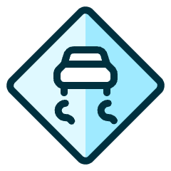 Road Sign Slippery Icon from Ultimate Duotone Set