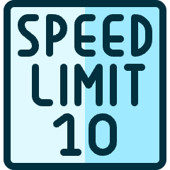 Road Sign Speed Limit 10 Icon from Ultimate Duotone Set