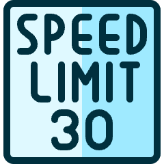 Road Sign Speed Limit 30 1 Icon from Ultimate Duotone Set