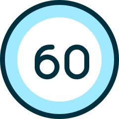 Road Sign Speed Limit 60 Icon from Ultimate Duotone Set