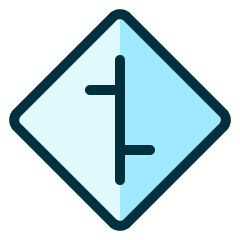 Road Sign Staggered Crossroad 1 Icon from Ultimate Duotone Set