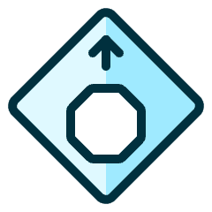 Road Sign Stop Arrow Icon from Ultimate Duotone Set