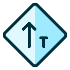 Road Sign Traffic Left Icon from Ultimate Duotone Set