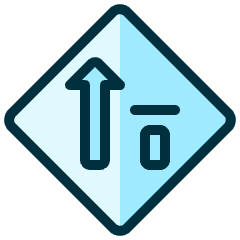 Road Sign Traffic Priority Left Icon from Ultimate Duotone Set