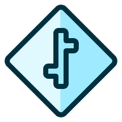 Road Sign Turn Icon from Ultimate Duotone Set