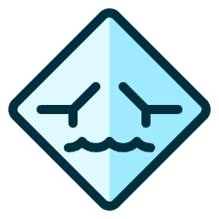 Road Sign Water Ahead Icon from Ultimate Duotone Set