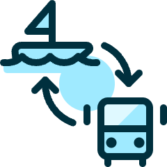 Transportation Ticket Boat Bus Transfer Icon from Ultimate Duotone Set