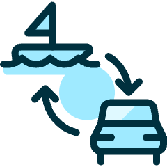 Transportation Ticket Boat Car Transfer Icon from Ultimate Duotone Set