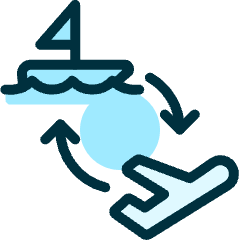 Transportation Ticket Boat Plane Transfer Icon from Ultimate Duotone Set