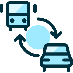 Transportation Ticket Car Transfer Bus Icon from Ultimate Duotone Set