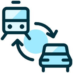Transportation Ticket Car Transfer Icon from Ultimate Duotone Set