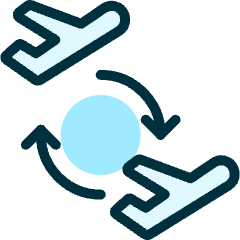Transportation Ticket Plane Transfer Icon from Ultimate Duotone Set