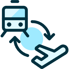 Transportation Ticket Plane Transfer Train Icon from Ultimate Duotone Set