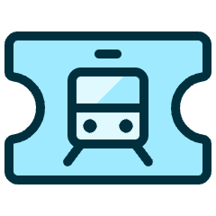 Transportation Ticket Train Icon from Ultimate Duotone Set