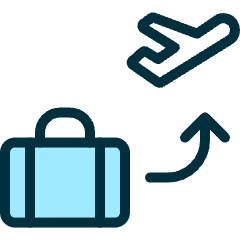 Baggage Check In Plane Icon from Ultimate Duotone Set