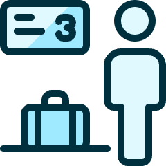 Baggage Check In User Icon from Ultimate Duotone Set