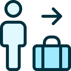 Baggage Drop Off Icon from Ultimate Duotone Set