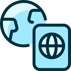Passport Globe Icon from Ultimate Duotone Set
