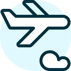 Plane Trip Cloud Icon from Ultimate Duotone Set