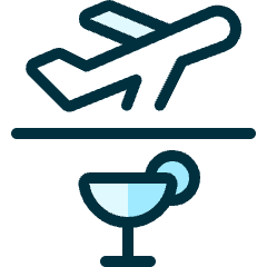 Plane Trip Cocktail Service Icon from Ultimate Duotone Set