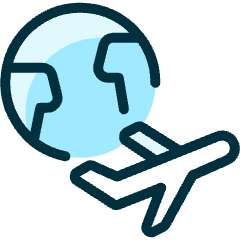 Plane Trip International Icon from Ultimate Duotone Set