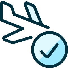 Plane Trip Land Check Icon from Ultimate Duotone Set