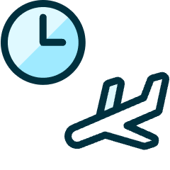 Plane Trip Land Time Icon from Ultimate Duotone Set