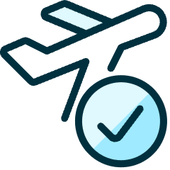 Plane Trip Take Off Check Icon from Ultimate Duotone Set