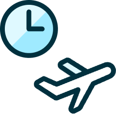 Plane Trip Take Off Time Icon from Ultimate Duotone Set