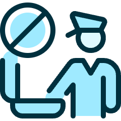 Security Officer Luggage Reject Icon from Ultimate Duotone Set