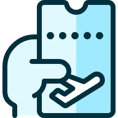 Plane Boarding Pass Hand Icon from Ultimate Duotone Set