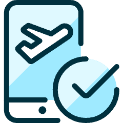 Plane Boarding Pass Smartphone Check Icon from Ultimate Duotone Set