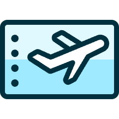 Plane Boarding Pass Icon from Ultimate Duotone Set
