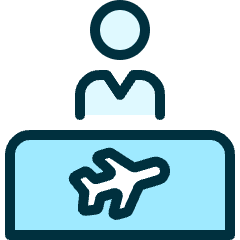 Plane Check In Icon from Ultimate Duotone Set