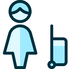 Travel Woman Luggage Icon from Ultimate Duotone Set