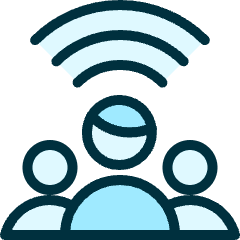 Multiple Users Wifi Icon from Ultimate Duotone Set