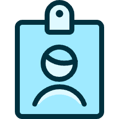 Single Man Id Card Icon from Ultimate Duotone Set